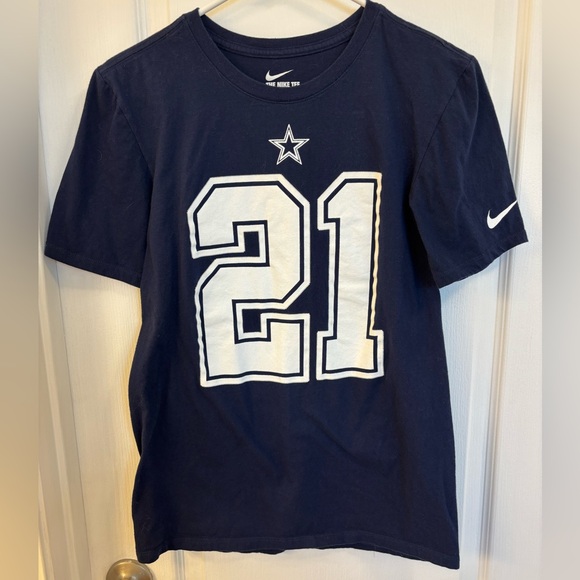Nike Dallas Cowboy’s #21 Ezekiel Elliott 21 Men’s Tee Shirt Size Small - Picture 1 of 6